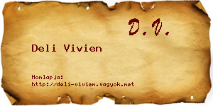 Deli Vivien névjegykártya